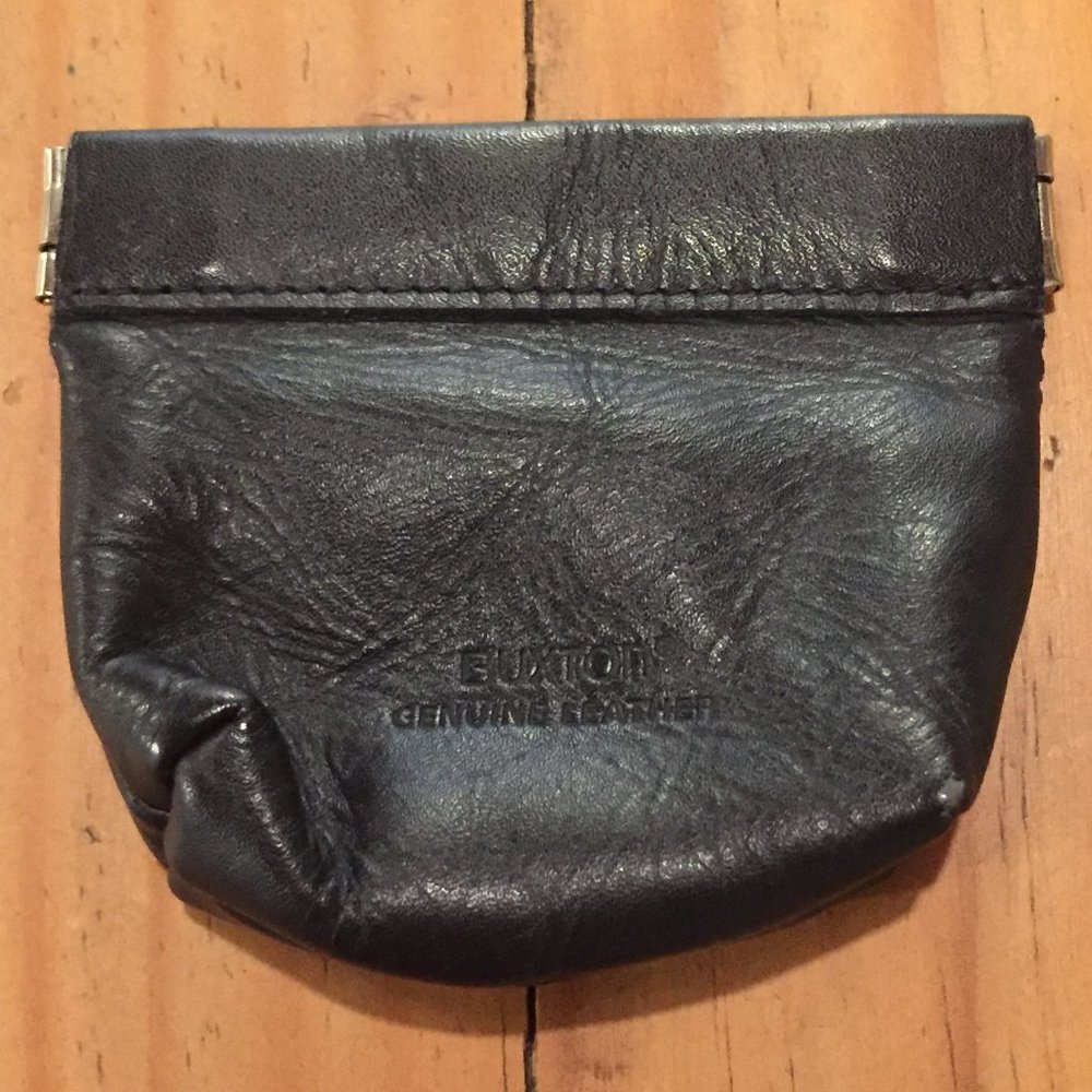Buxton Genuine Leather Mini Squeeze Coin Purse